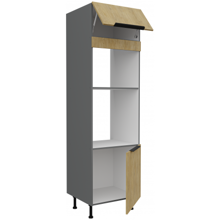 Zabudowa piekarnika i mikrofalówki 60 cm CREMA dąb cremona / antracyt 60 DPM-215 2F